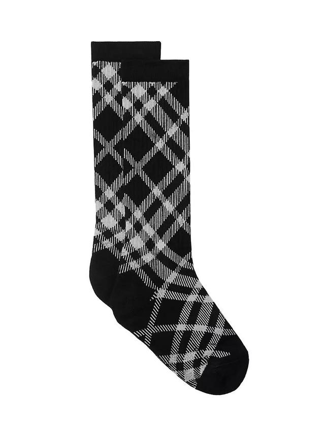 Check Cotton-Blend Socks Product Image