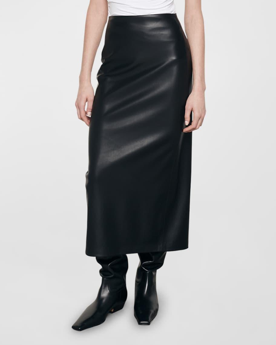 Ankle-Length Faux Leather Skirt  product image