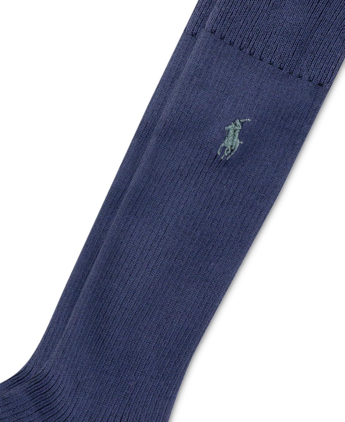 POLO RALPH LAUREN Men's Supersoft Ribbed Crew Socks In Navy Product Image