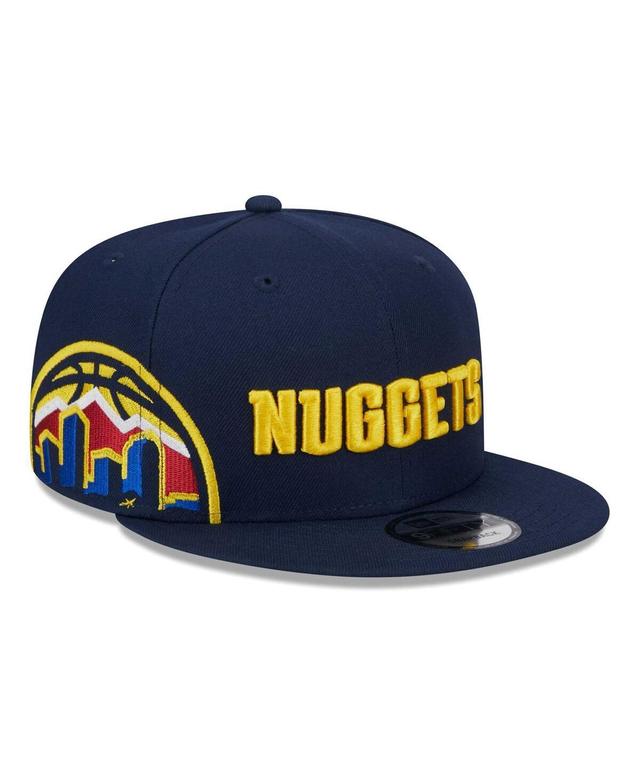 New Era Mens Navy Denver Nuggets Side Logo 9FIFTY Snapback Hat Product Image