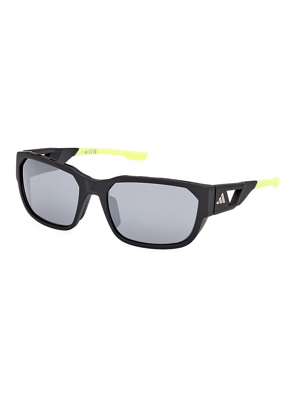 Mens 58MM Rectangular Sunglasses Product Image