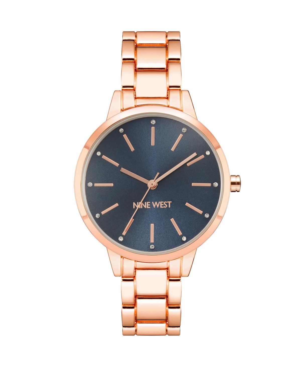 Nine West Womens Quartz Gold-Tone Alloy Link Bracelet Watch, 36mm Product Image