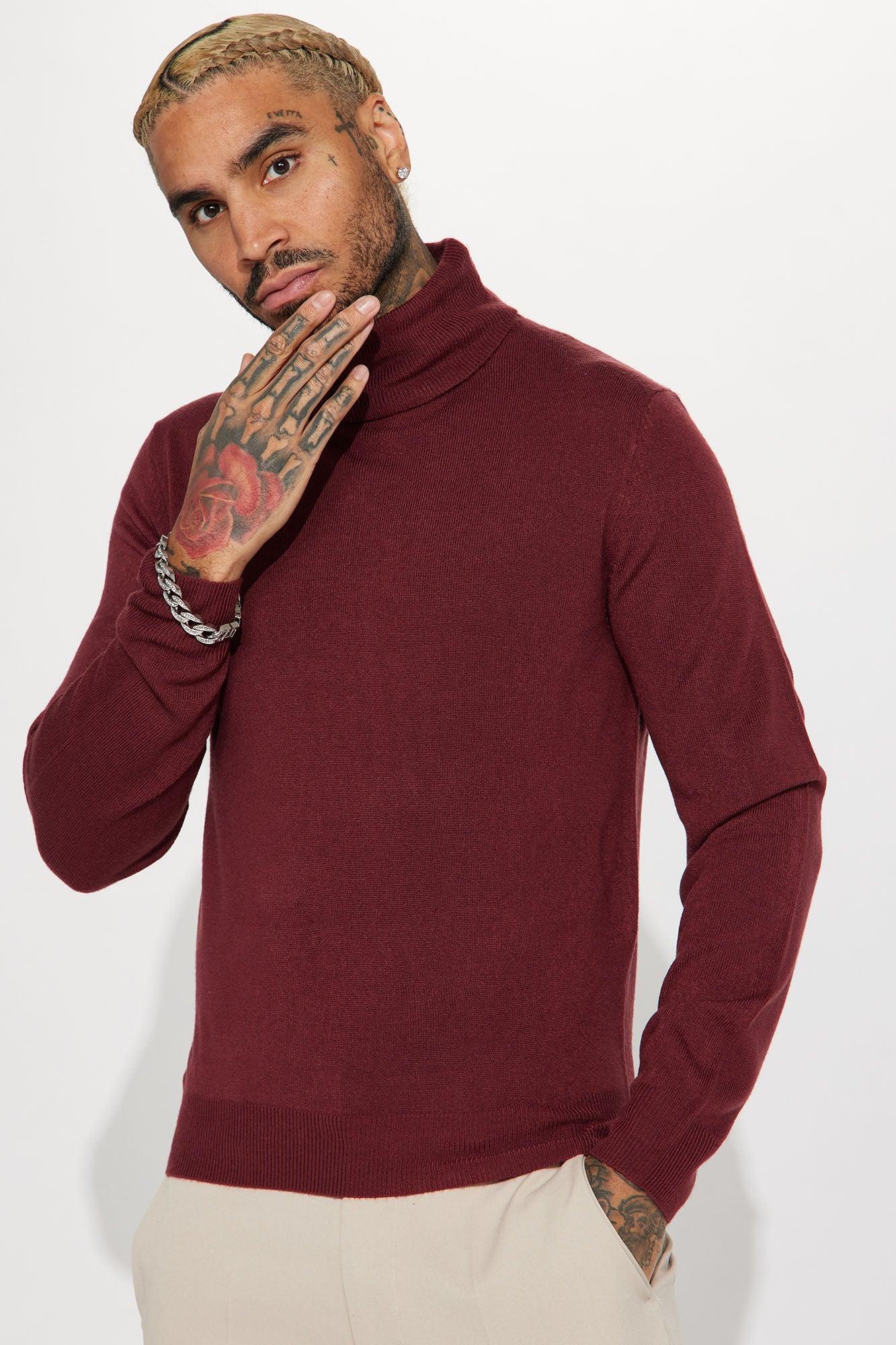 DeAngelo Turtleneck Sweater - Burgundy Product Image