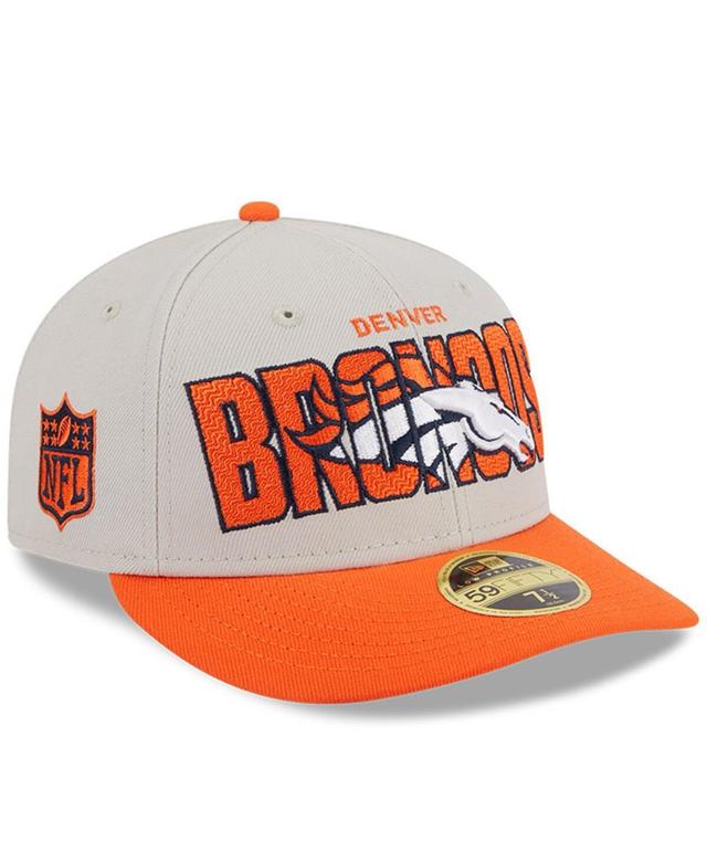 Mens New Era Stone/Orange Denver Broncos 2023 NFL Draft Low Profile 59FIFTY Fitted Hat Product Image