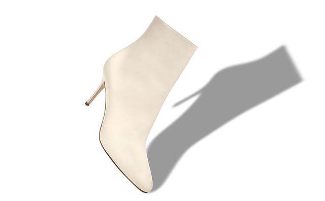 INSOPO Cream Calf Leather Ankle Boots Product Image