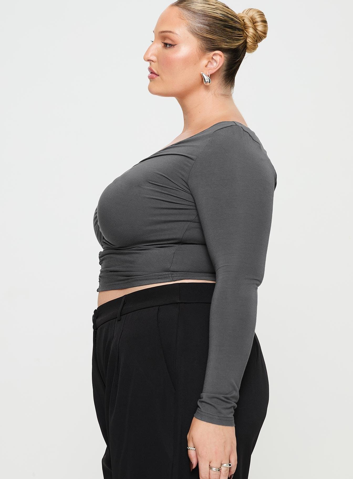 Moylan Long Sleeve Top Grey Curve Product Image