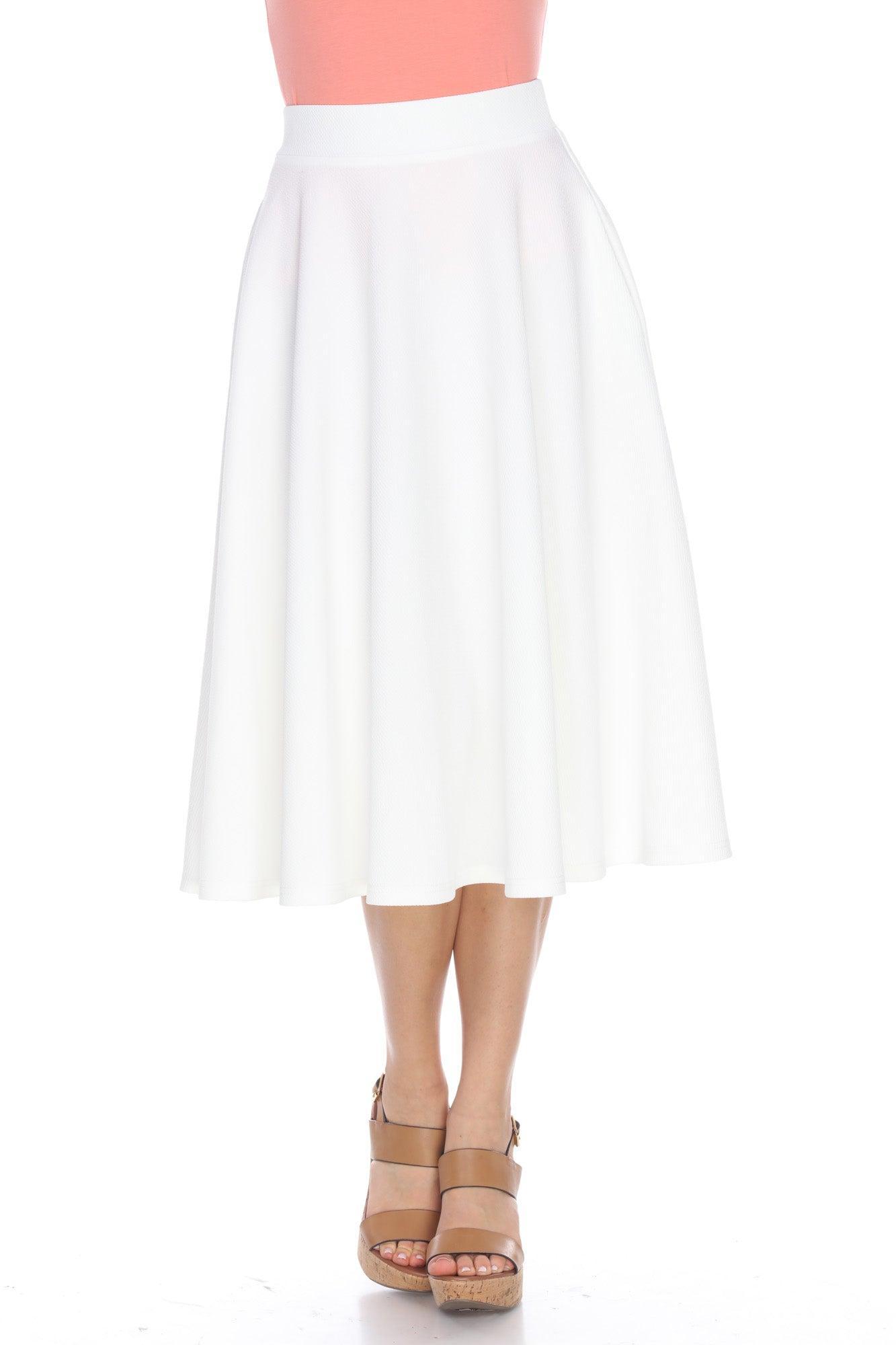 Flared Midi Skirt with pockets Product Image