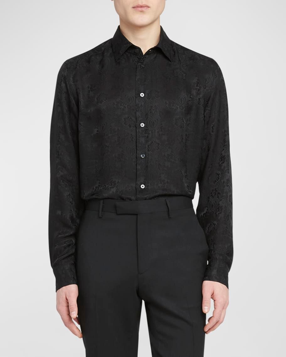 Men's Tonal Jacquard Evening Shirt Product Image