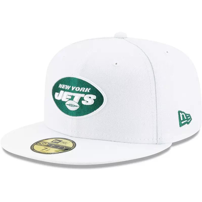 Mens New Era White New York Jets Omaha 59FIFTY Fitted Hat Product Image