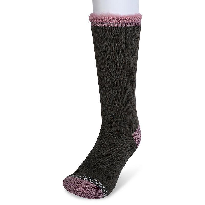 Womens GaaHuu 4X Brushed Thermal Socks, Black Red Product Image