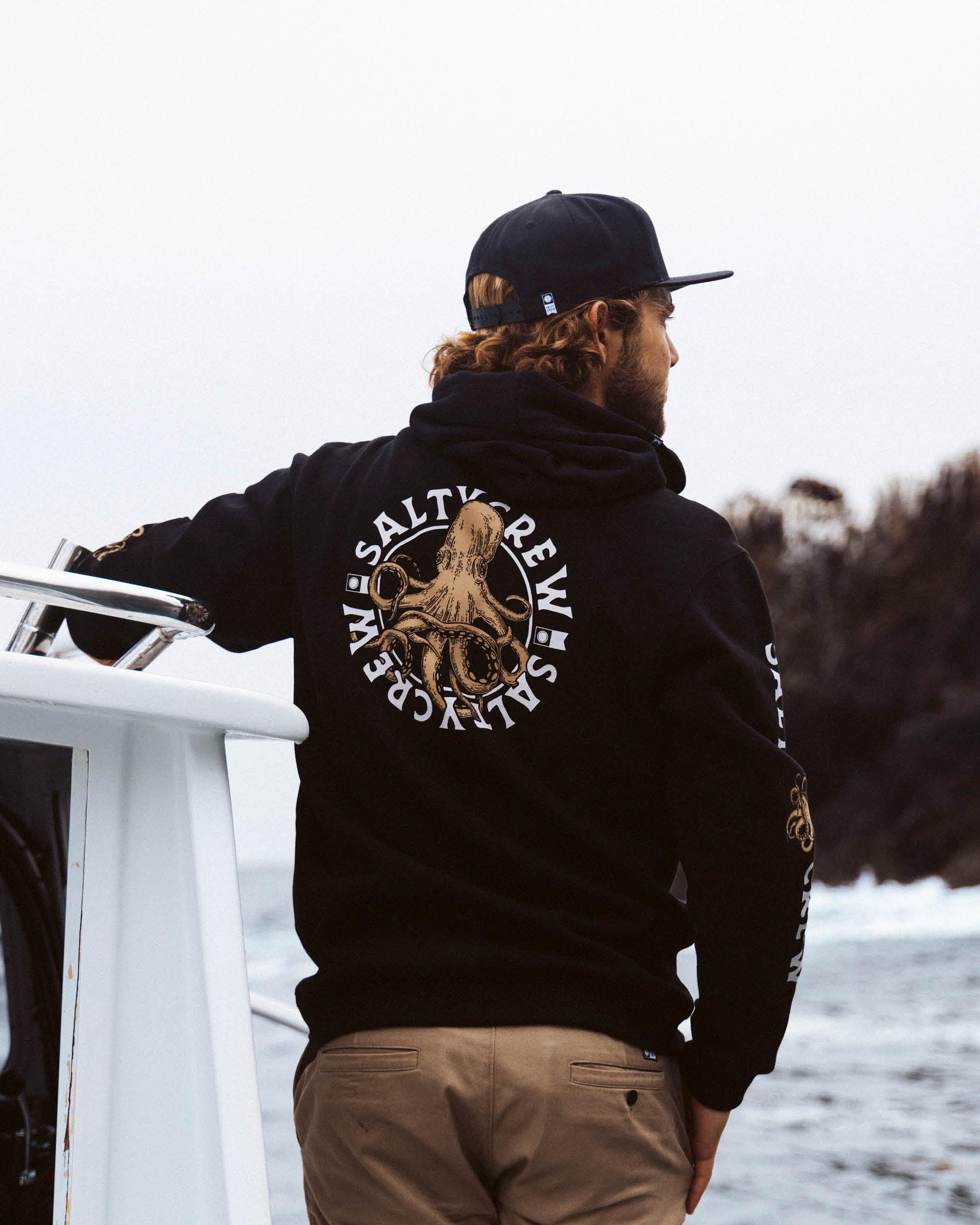 Tentacles Fleece Hoodie - Black Male Product Image