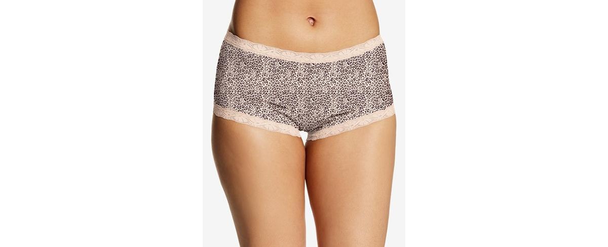 Maidenform One Fab Fit Microfiber Boyshort Underwear with Lace 40760, Womens Product Image