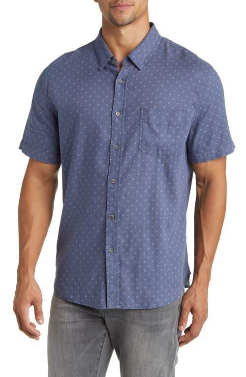 Mens Patterned Button-Down Shirt Product Image