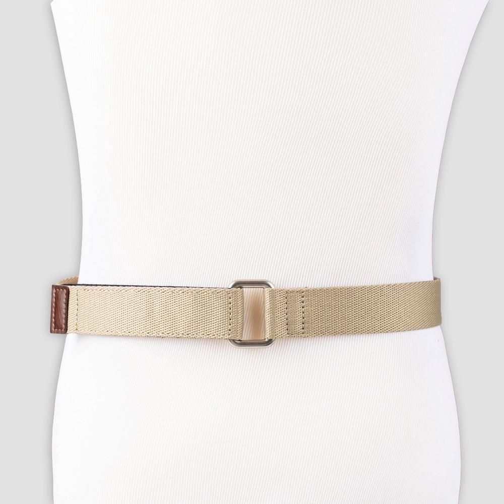 Mens Adaptive D-Ring Belt with Hook and Loop Adjustment - Goodfellow & Co Khaki S/M Product Image