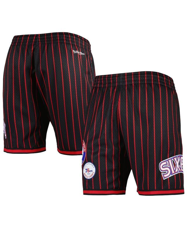 Mens Mitchell & Ness Black Philadelphia 76ers City Collection Heritage Mesh Shorts Product Image