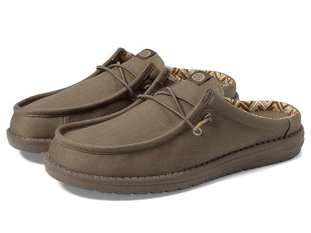 Mens HEYDUDE Wally Slip Mule - Walnut Product Image