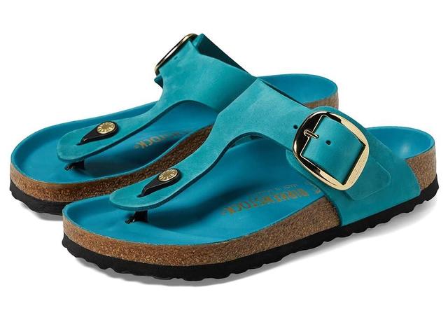 Birkenstock Gizeh Big Buckle - Oiled Leather (Biscay Bay) Women's Shoes Product Image