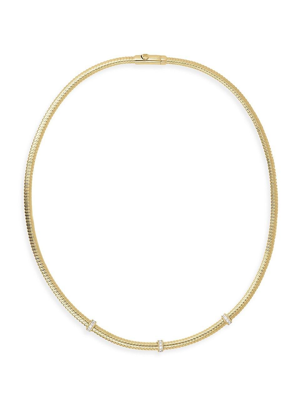 Womens Via Bagutta 18K Yellow Gold & 0.20 TCW Diamond Necklace Product Image