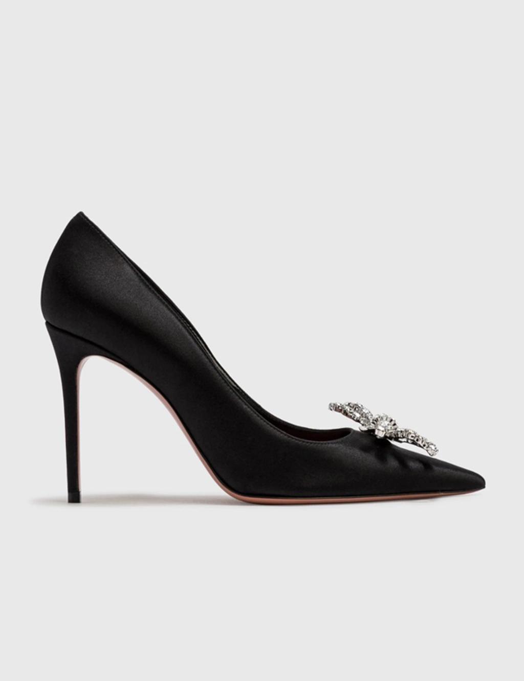 Rosie 95mm Crystal-embellished Pumps In Black Product Image