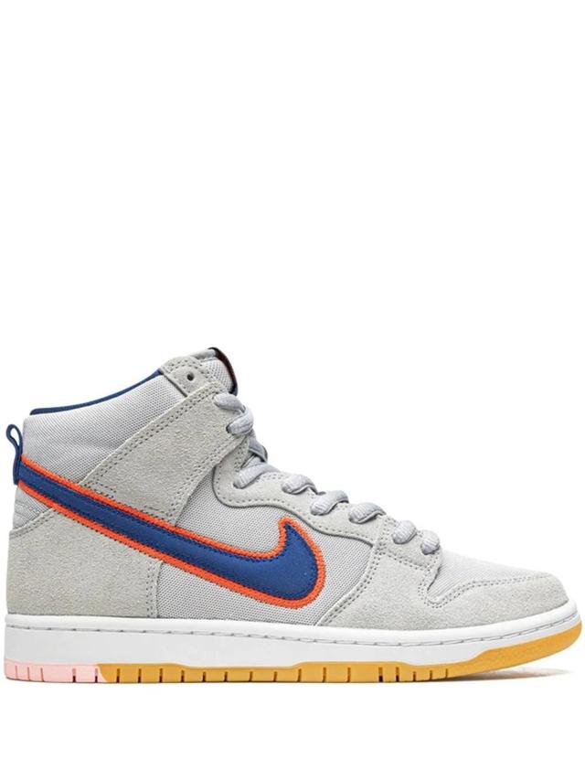 Sb Dunk High "new York Mets" Sneakers In Grey Product Image