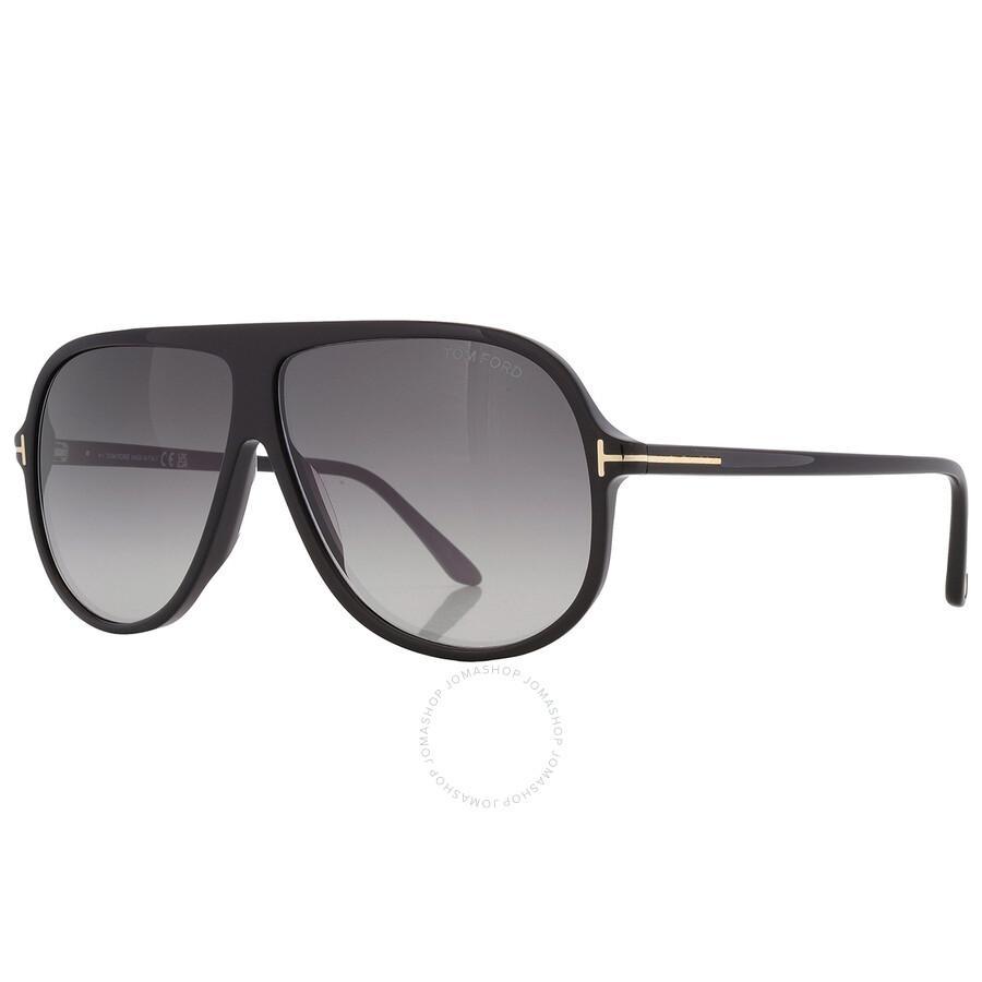 TOM FORD Spencer Smoke Gradient Pilot Men's Sunglasses Ft0998 01b 62 In Black Product Image