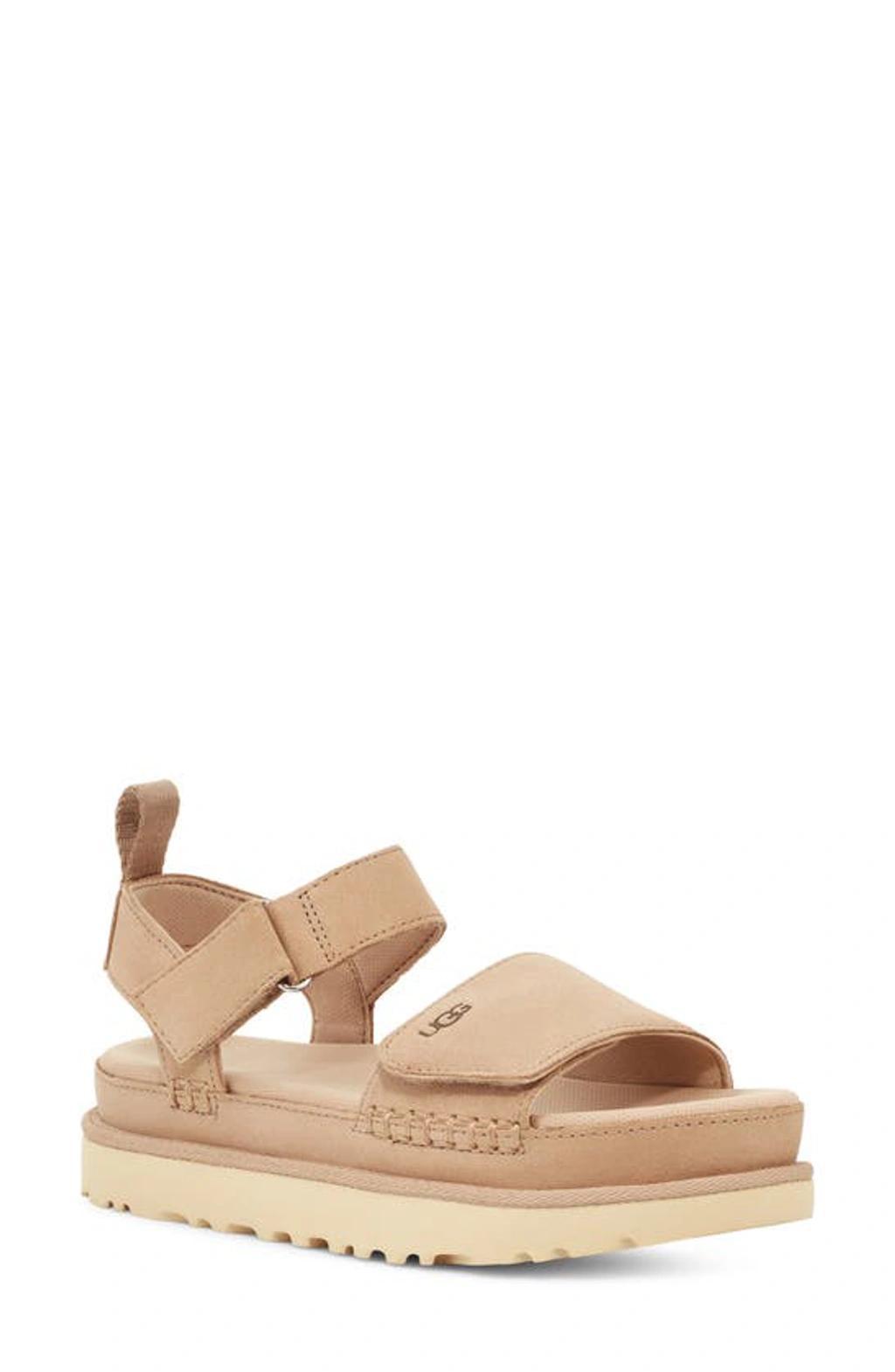 Goldenstar Platform Sandal In Beige Product Image