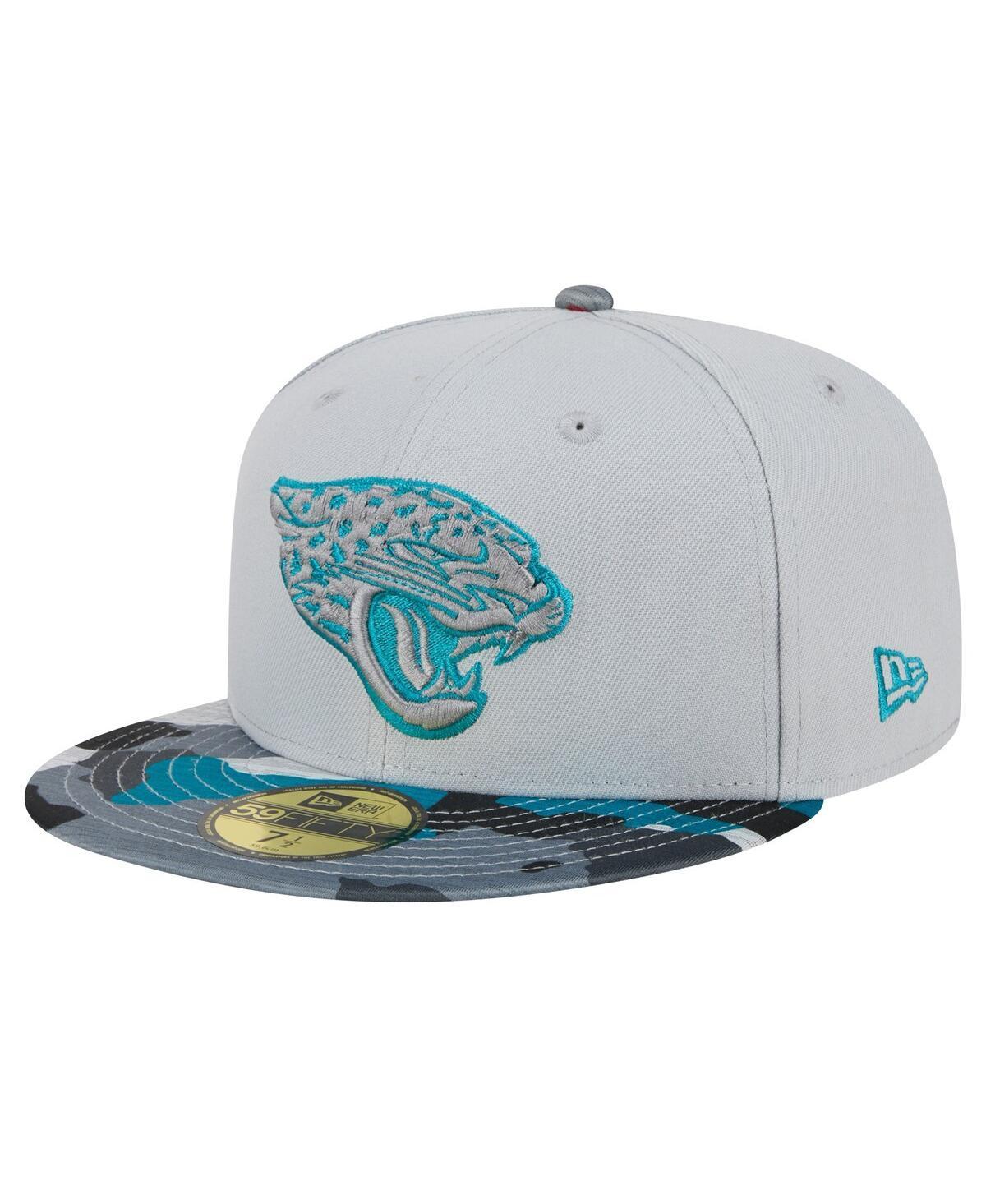 New Era Mens Gray Jacksonville Jaguars Active Camo 59fifty Fitted Hat Product Image