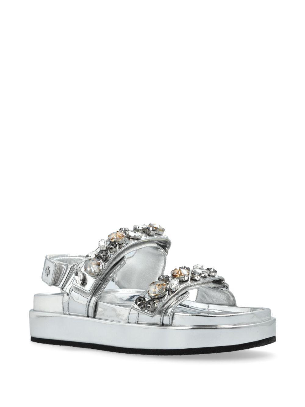 TORY BURCH Kira Burch Sandal In Silver Product Image