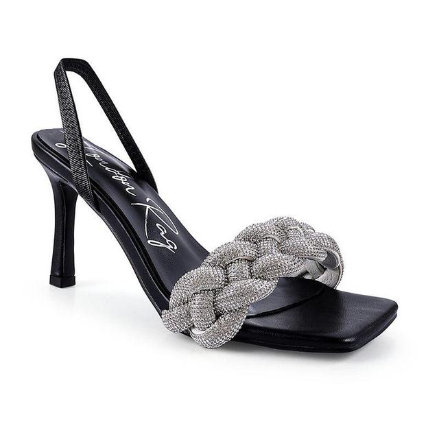 London Rag High Social Diamante Womens Braided Sandals Product Image