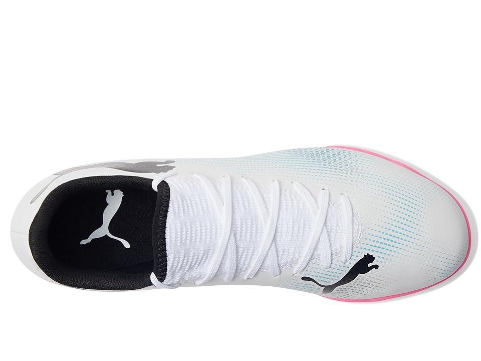 PUMA Future 7 Play Indoor Training (PUMA White/PUMA /Poison Pink) Men's Shoes Product Image