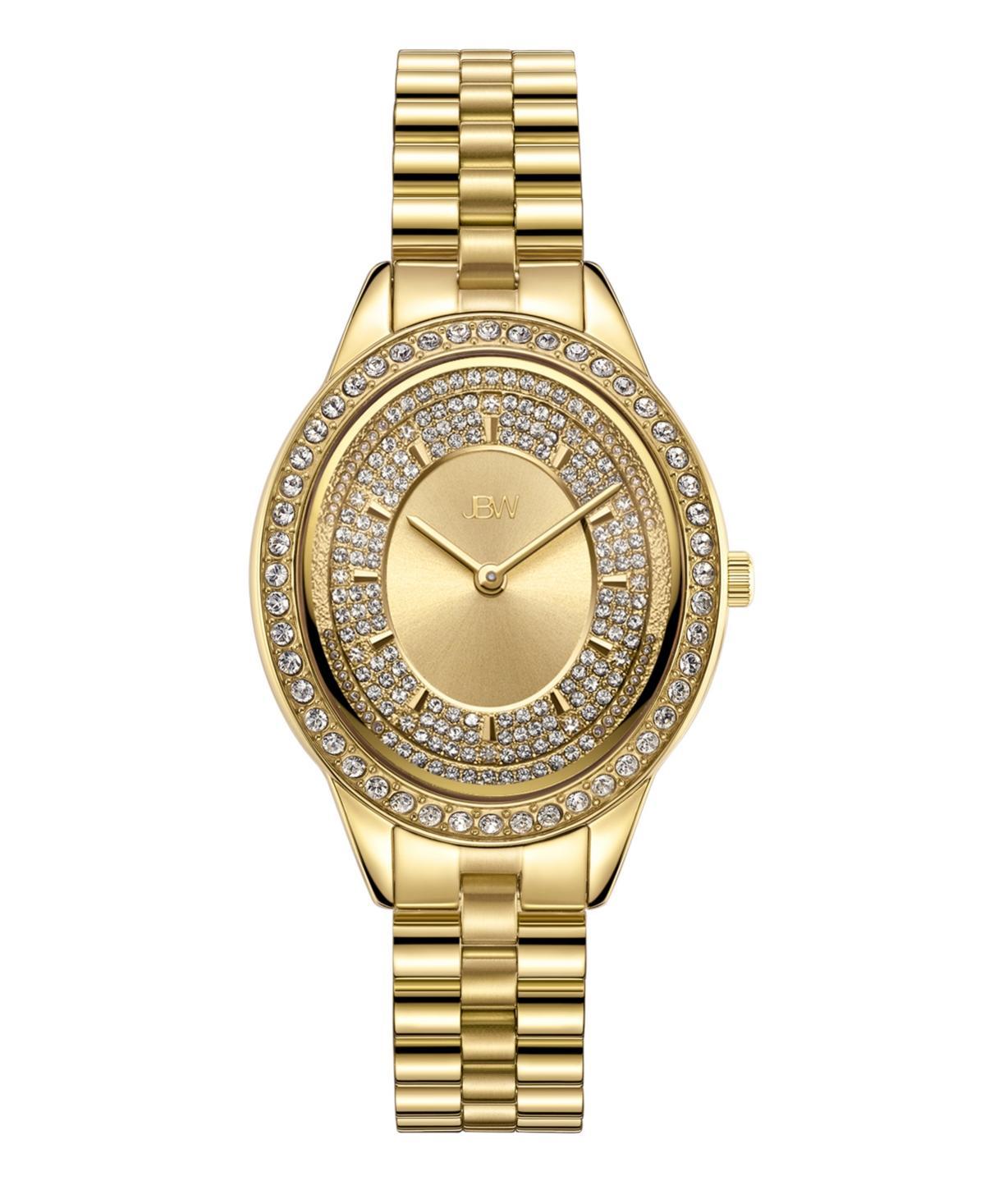 Jbw Womens Bellini Diamond (1/8 ct. t.w.) Watch in 18k Gold-plated Stainless-steel Watch 30mm - Gold Product Image