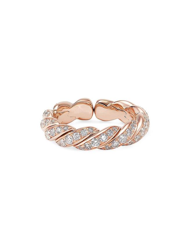 Womens Pavflex Band Ring in 18K Rose Gold Product Image