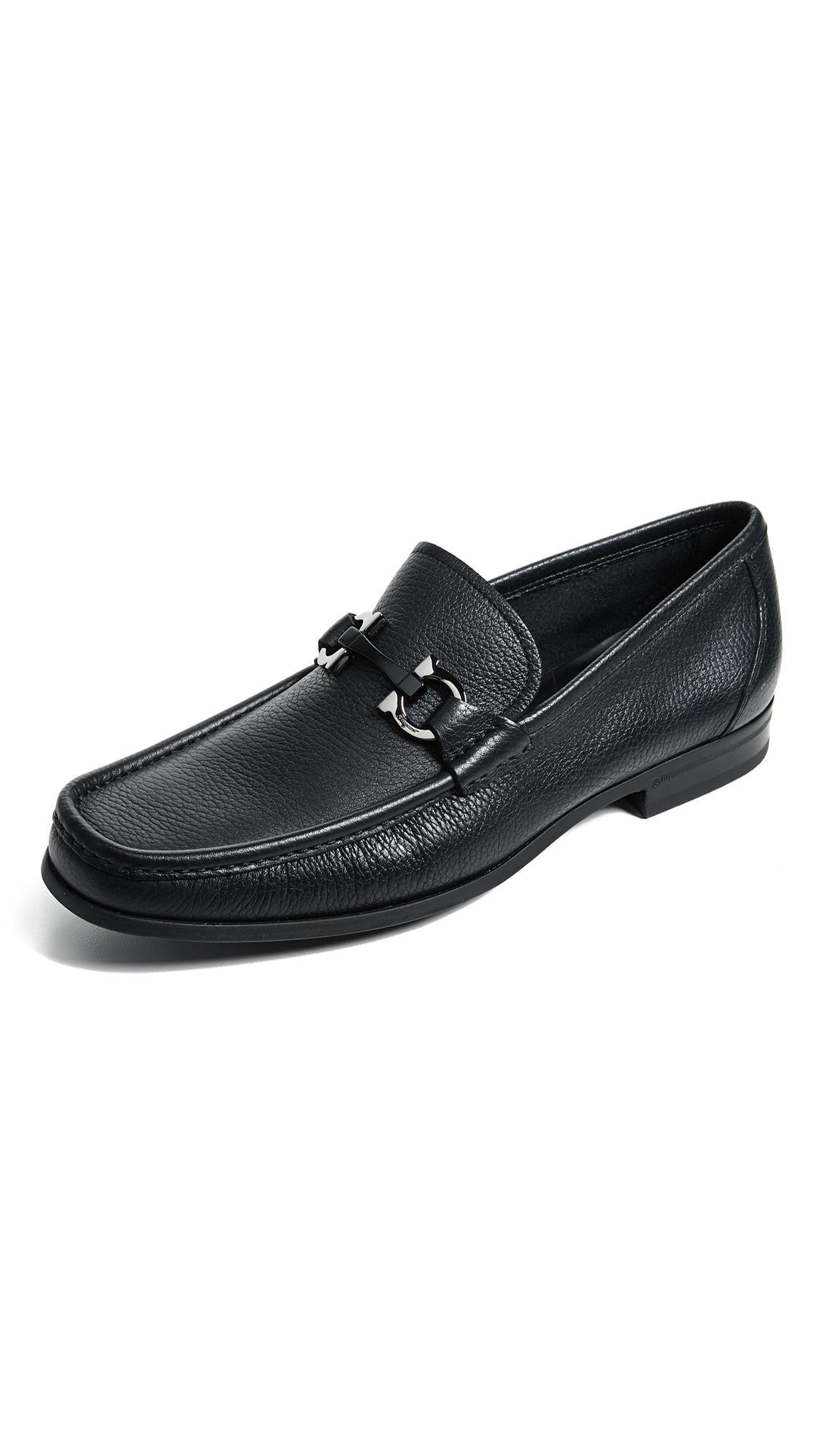 Mens Grandioso Gancini Leather Loafers Product Image