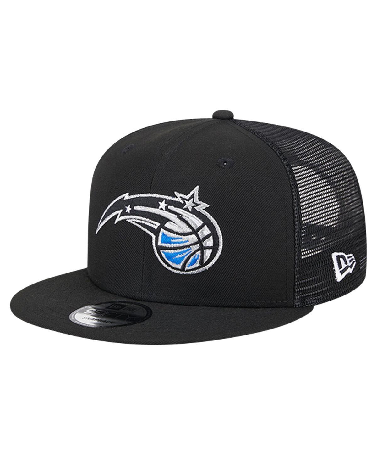 Mens New Era Black Orlando Magic Evergreen Meshback 9FIFTY Snapback Hat Product Image