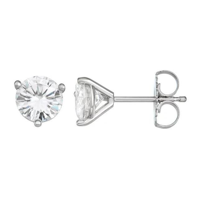 Charles & Colvard 1.6 Ct. T.w. Moissanite Martini Stud Earrings In 14K White Gold Product Image