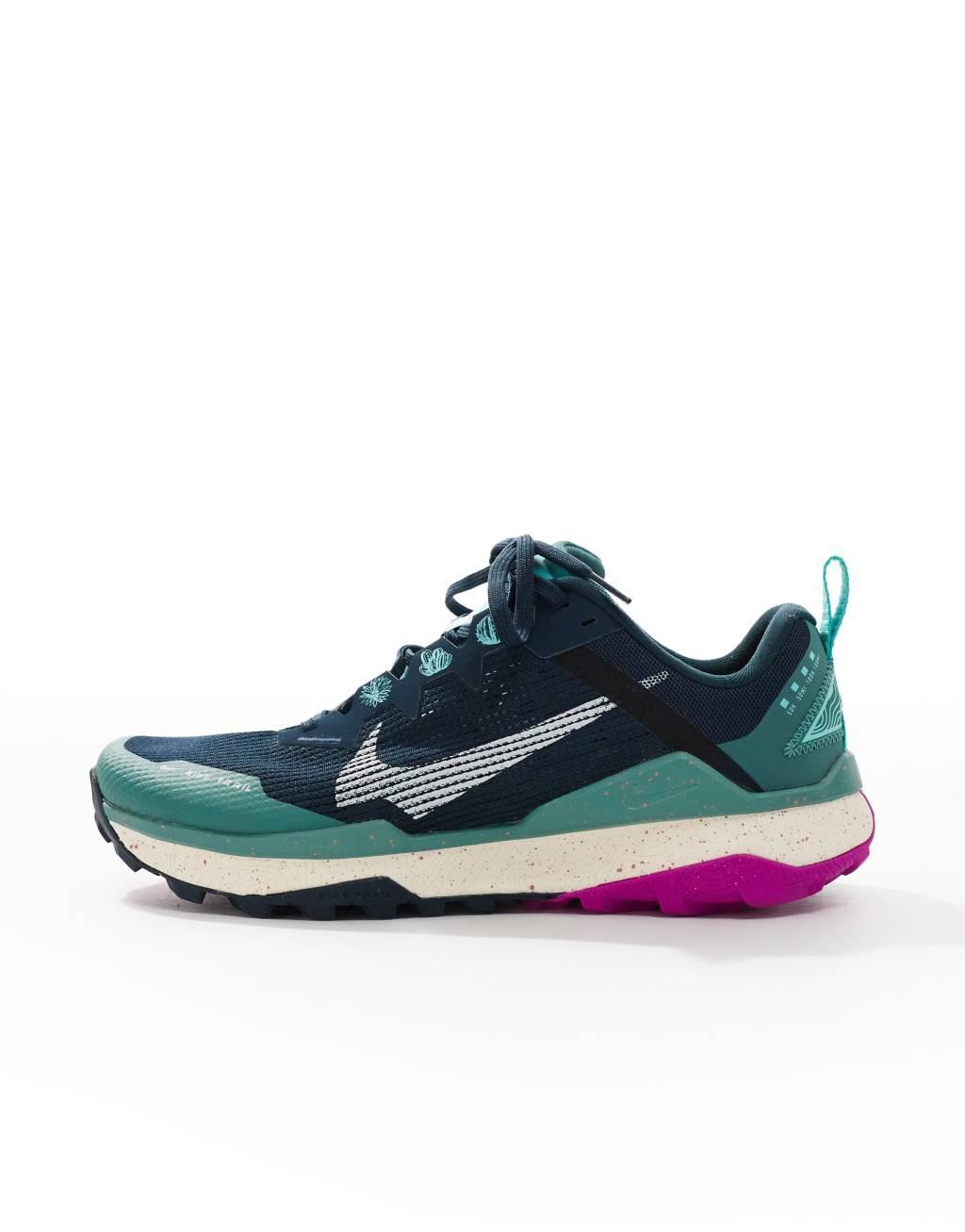 Nike Running React Wildhorse 8 sneakers in navy product image