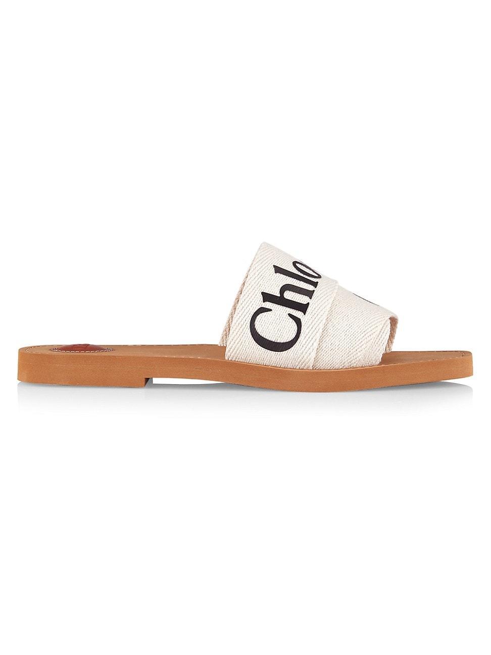 Woody Flat Logo Ribbon Slide Sandals Product Image