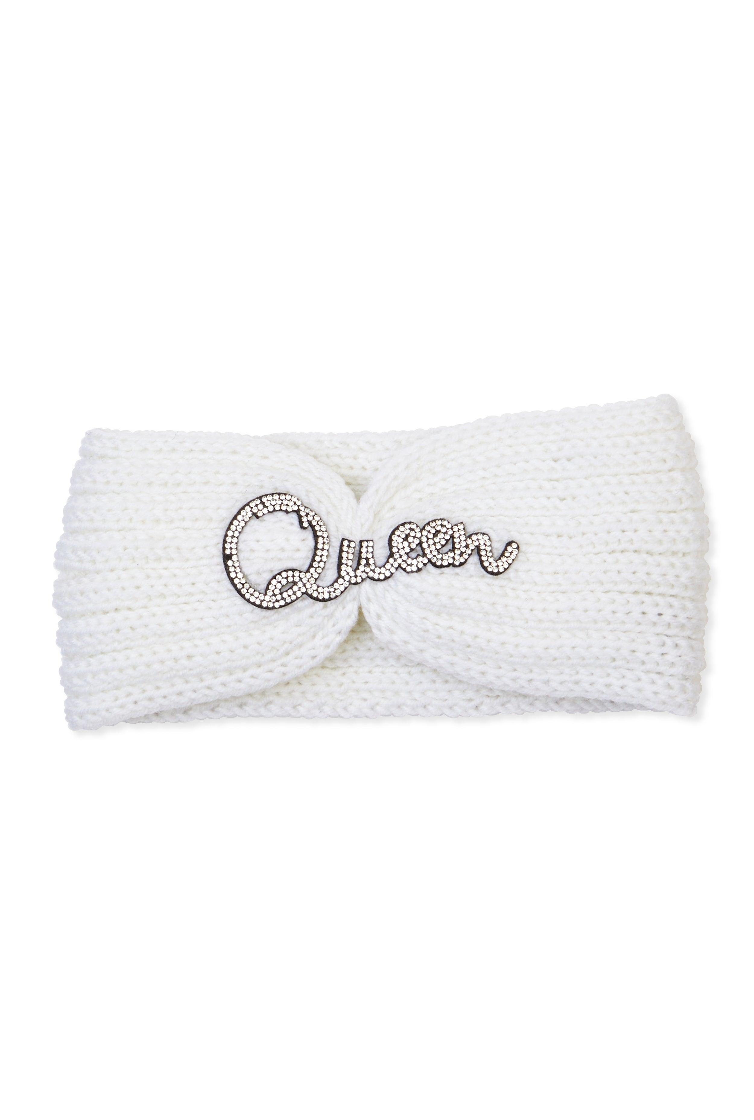 Queen Rhinestone Crochet Headband Female Product Image