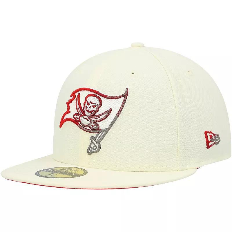 Mens New Era Cream Tampa Bay Buccaneers Chrome Dim 59FIFTY Fitted Hat Product Image