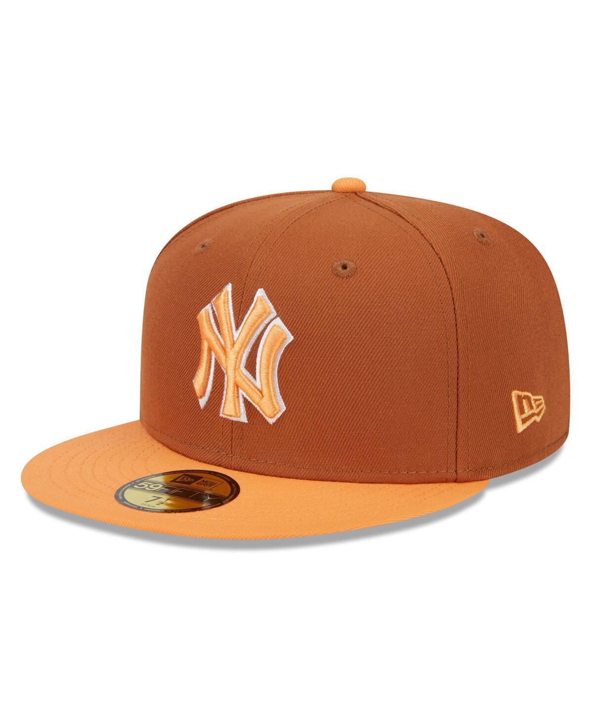 Mens New Era /Orange New York Yankees Spring Color Basic Two-Tone 59FIFTY Fitted Hat Product Image