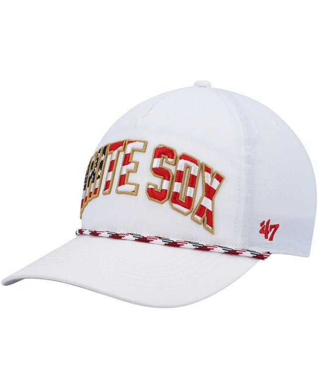 Mens 47 White Chicago White Sox Flag Flutter Hitch Snapback Hat Product Image