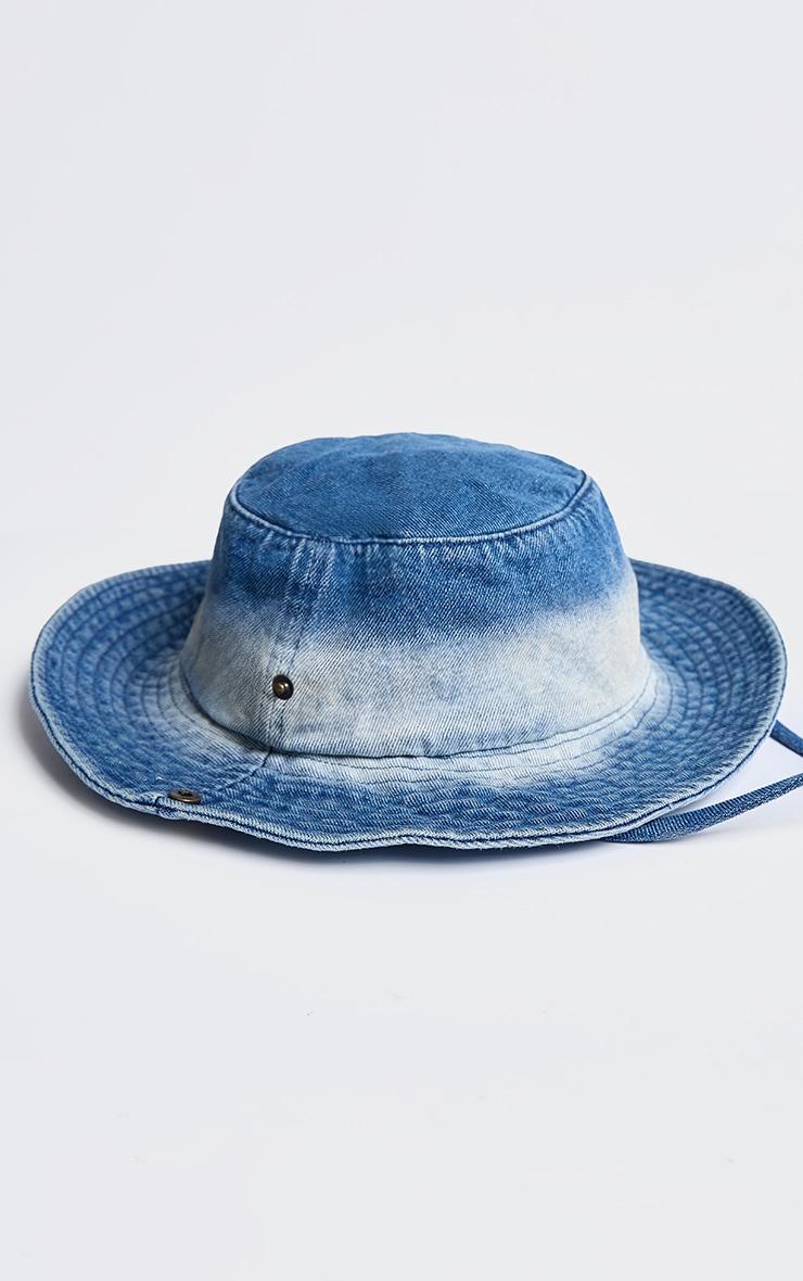 Indigo Washed Denim Cowboy Hat Product Image