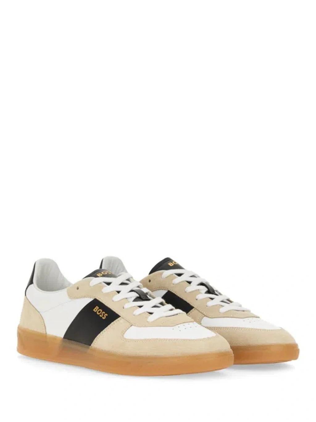 Sneaker With Logo In Beige Product Image