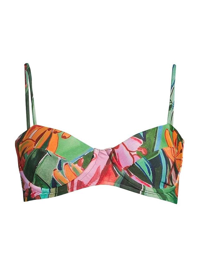 Womens Banana Foliage Underwire Bikini Top Product Image