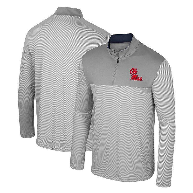 Mens Colosseum Gray Syracuse Orange Tuck Quarter-Zip Top Product Image