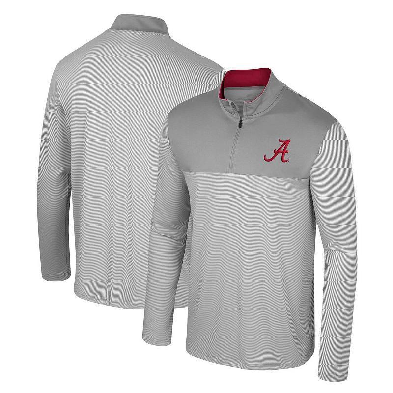 Mens Colosseum Gray Clemson Tigers Tuck Quarter-Zip Top Product Image