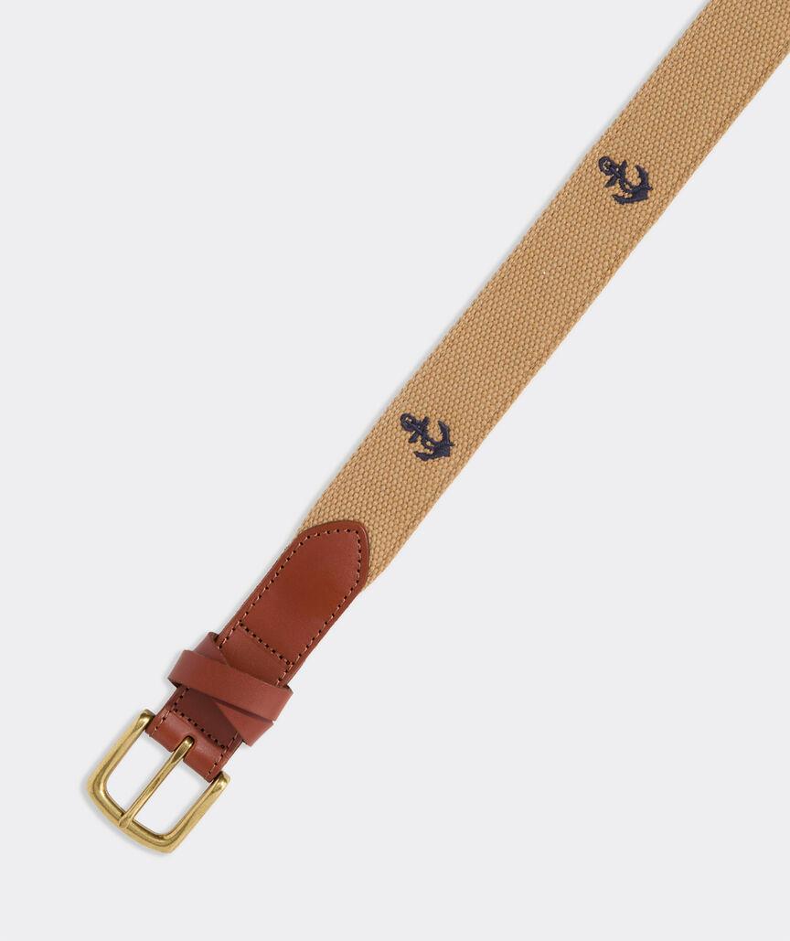 Roped Anchor Embroidered Canvas Club Belt Product Image