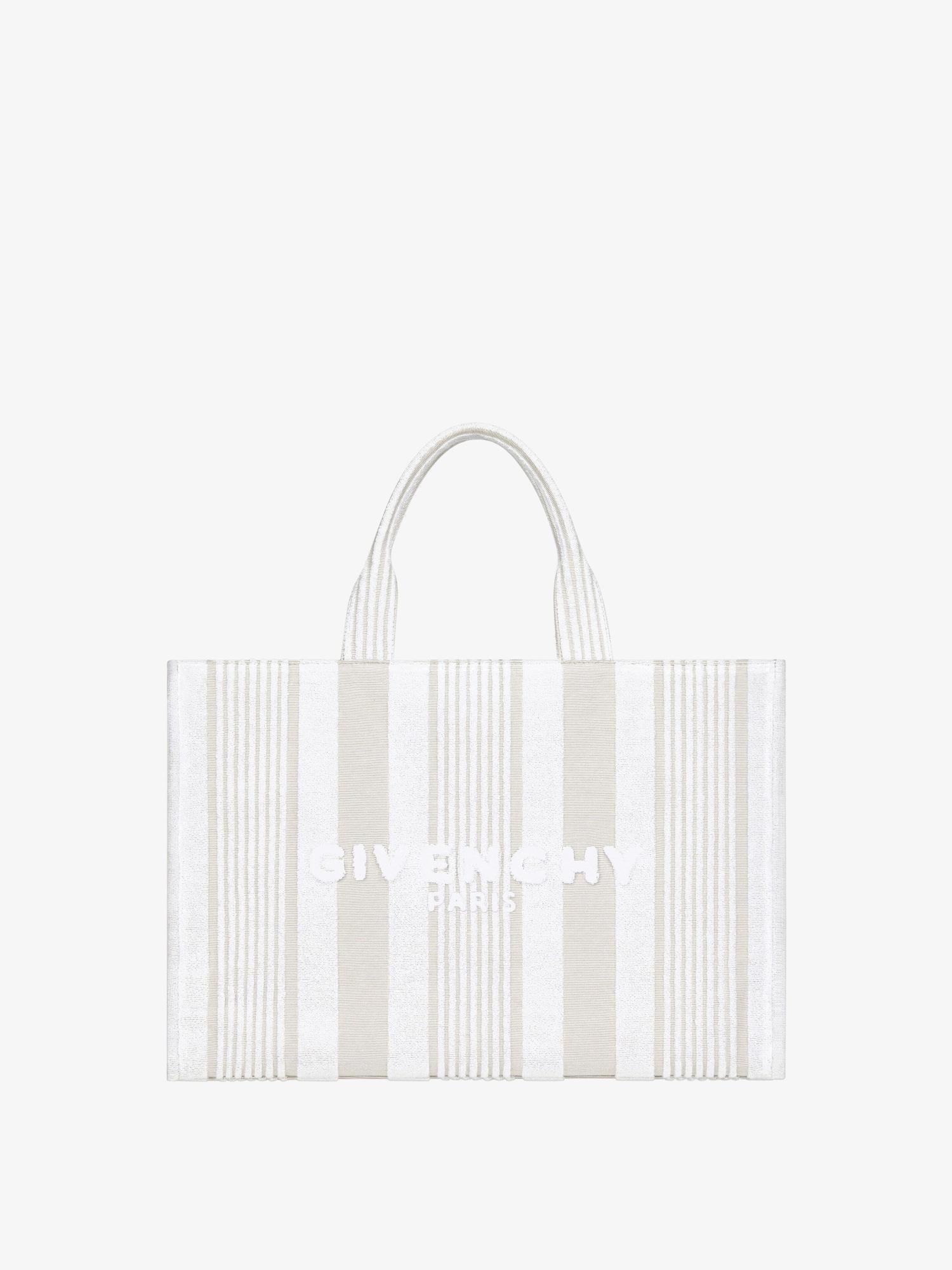 GIVENCHY tote bag in cotton towelling with stripes Product Image