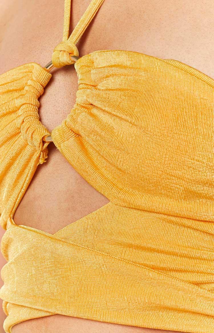 Marleigh Yellow Ring Halter Top Product Image