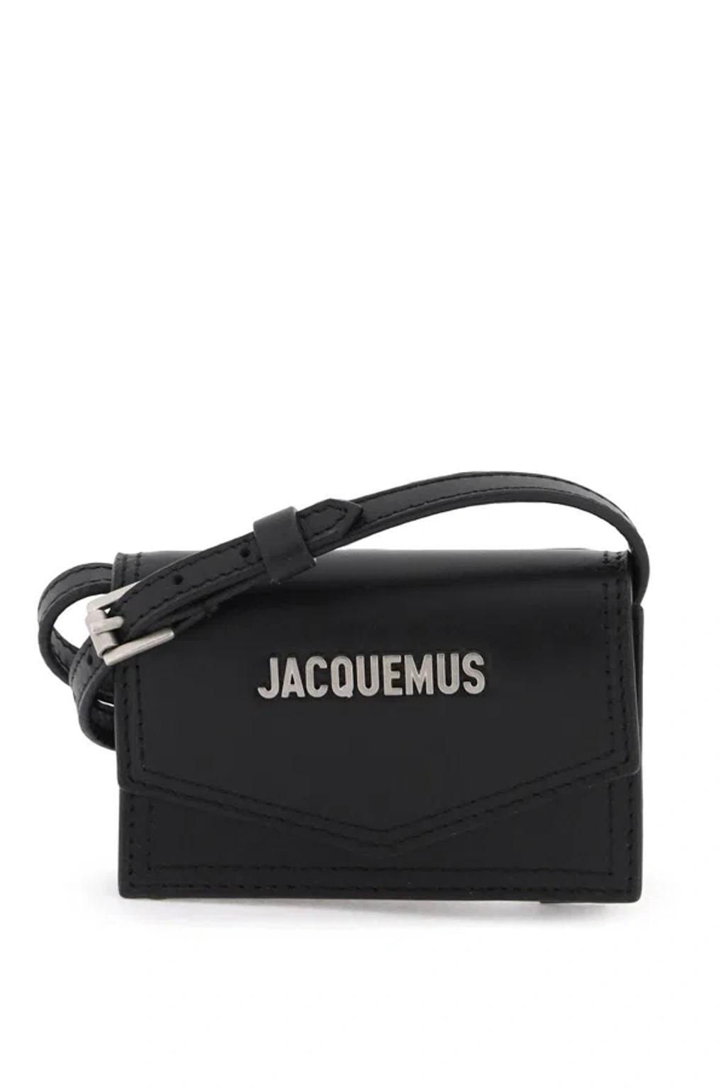 JACQUEMUS Le Porte Azur Crossbody Cardholder In Black Product Image